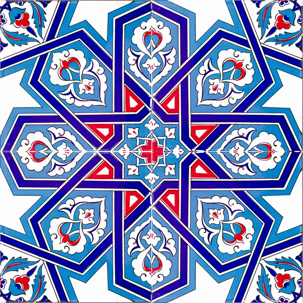 20x20 cm Çini Karo D-72